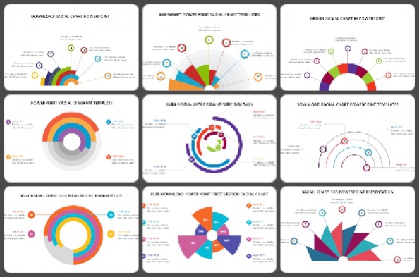Radial charts Powerpoint Templates